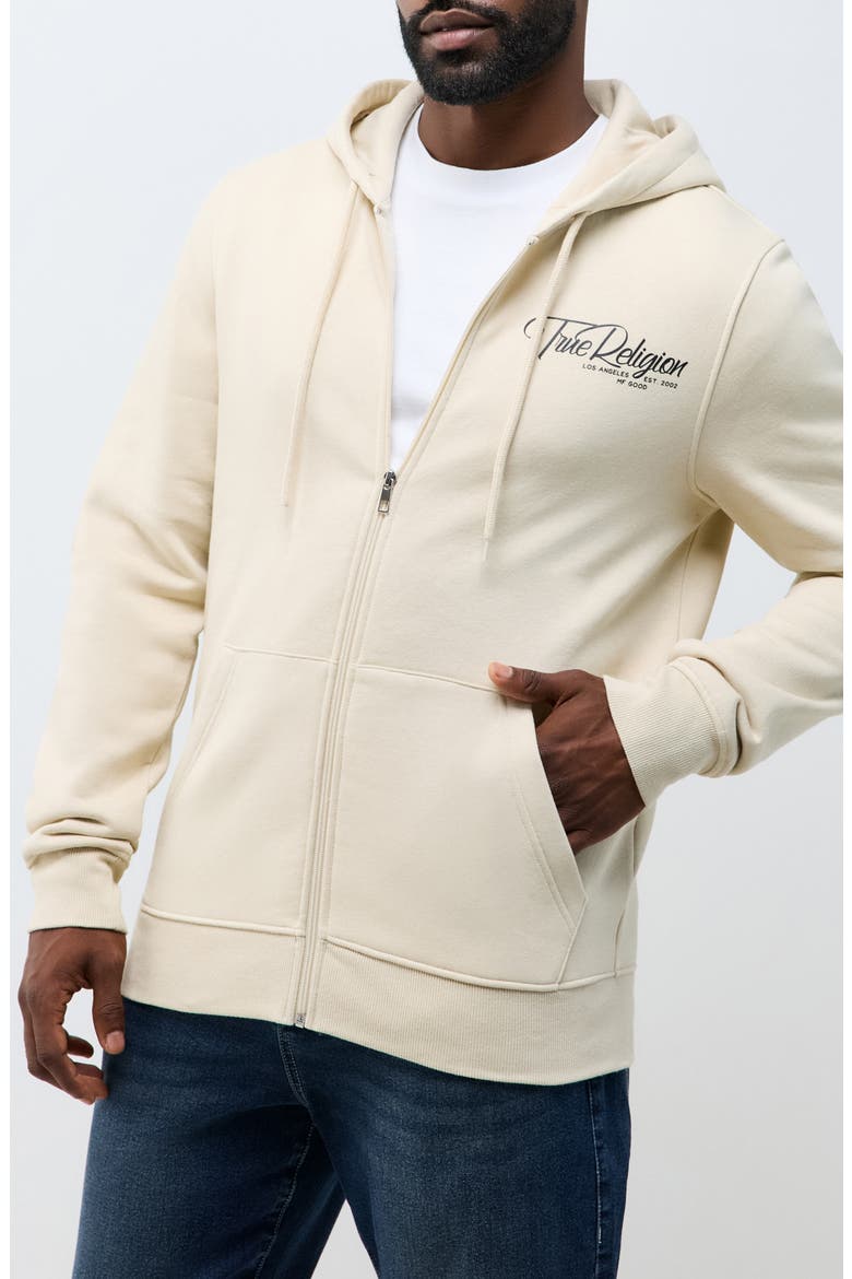 Ribbon Sketch Full Zip Hoodie, Alternate, color, FOG