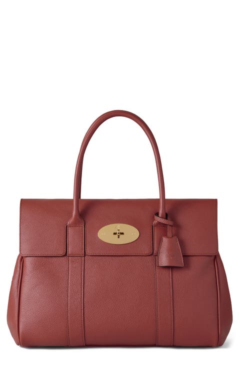 Bayswater Grained Leather Satchel