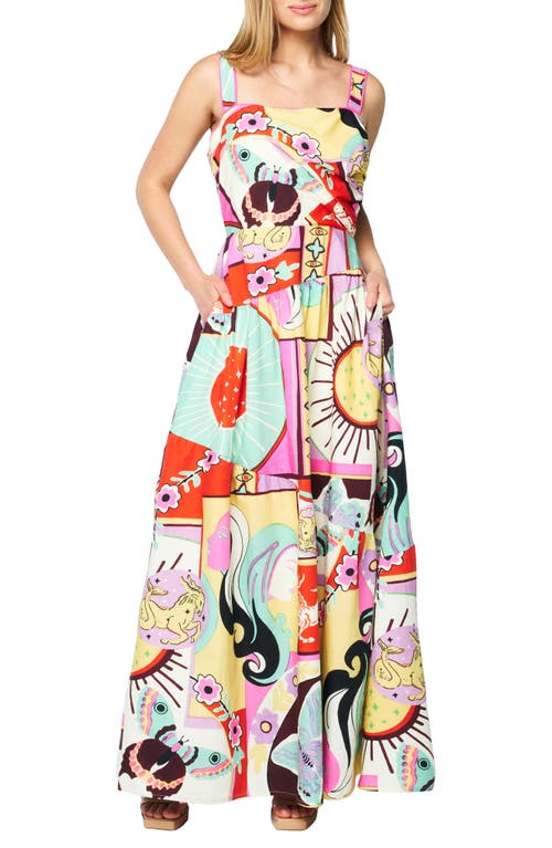 Ciebon Lillias Cotton Maxi Sundress In Multi