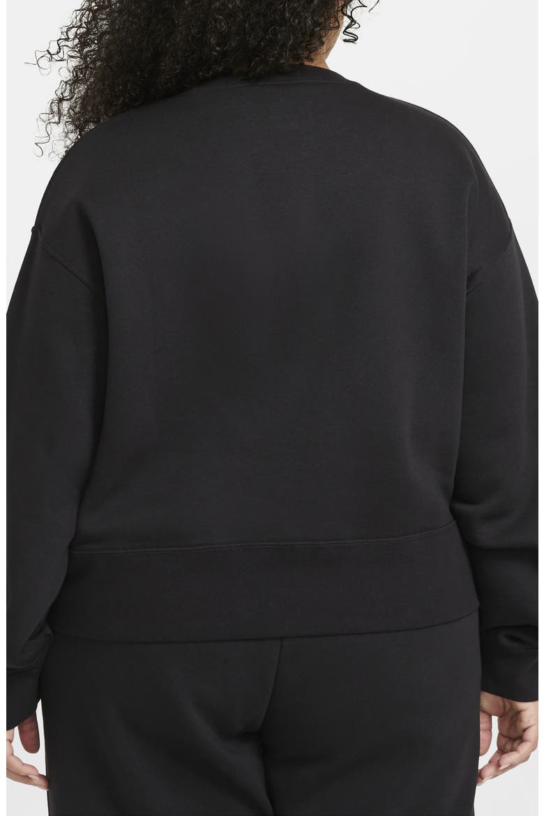 Sportswear Fleece Crewneck Sweatshirt, Alternate, color, BLACK/ WHITE