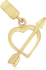 The Lovery Fine Jewelry Mini Gold Heart and Arrow Charm