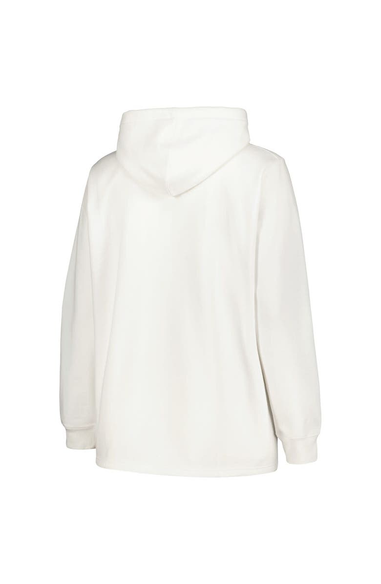 PROFILE Women's Profile White/Navy West Virginia Mountaineers Plus Size Taping Pullover Hoodie, Alternate, color, 