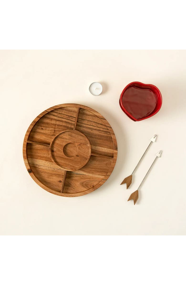 Uncommon Goods Date Night Fondue Set, Alternate, color, Red