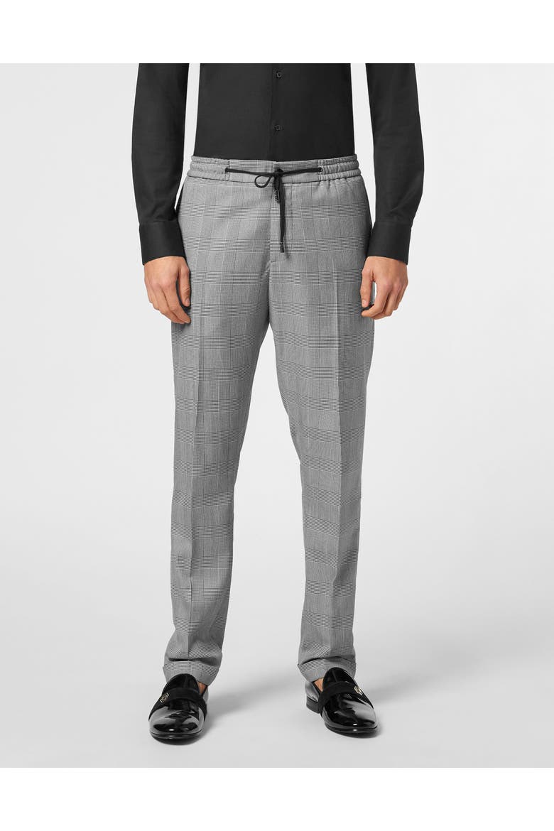 Wool Jogging Trousers Men, Main, color, black