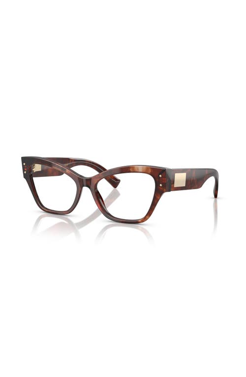 Dolce & Gabbana Dolce&gabbana 52mm Butterfly Optical Glasses In Red
