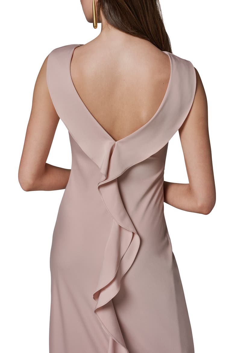 Ruffle Satin Gown, Alternate, color, SNOW PETAL