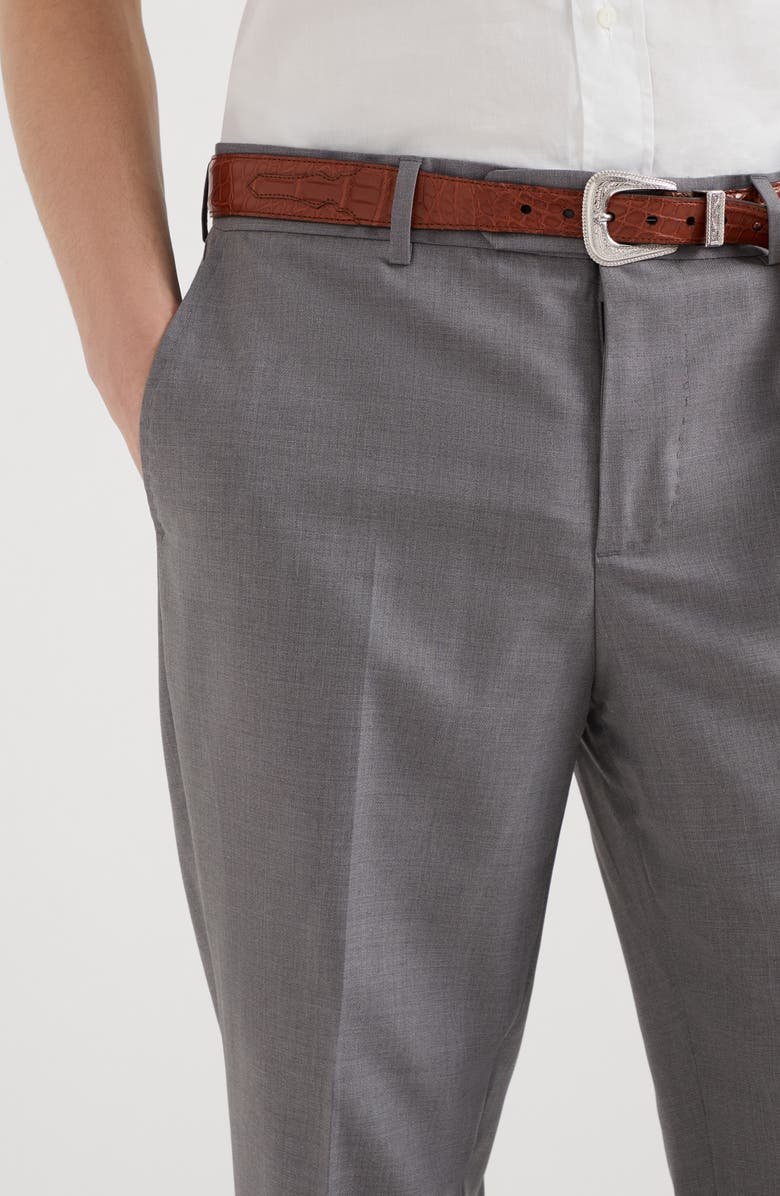 Brunello Cucinelli Leisure fit trousers, Alternate, color, Grey