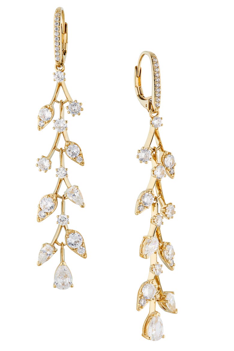 Olivia Drop Earrings, Main, color, GOLD