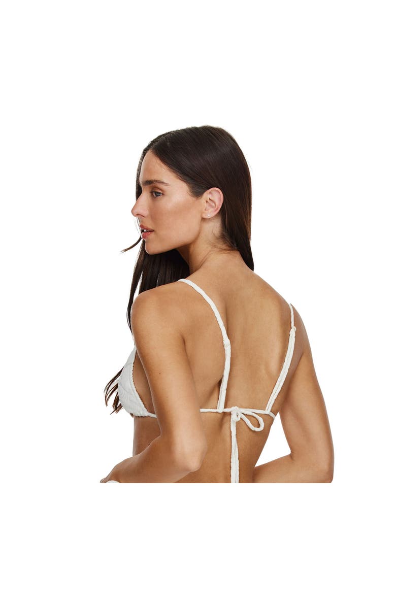 Flirtt Gottex Mermaid Island Textured Triangle Bikini Top, Alternate, color, White