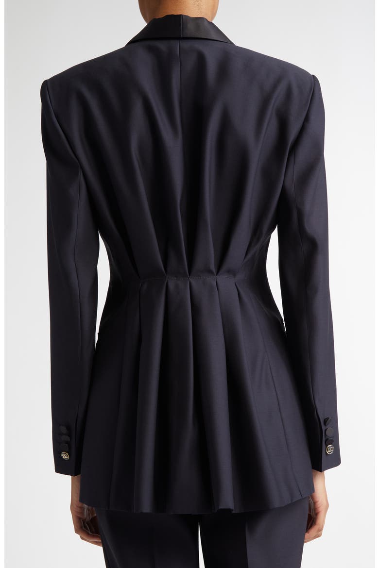 Adina Shawl Lapel Wool & Silk Blazer, Alternate, color, MIDNIGHT BLUE