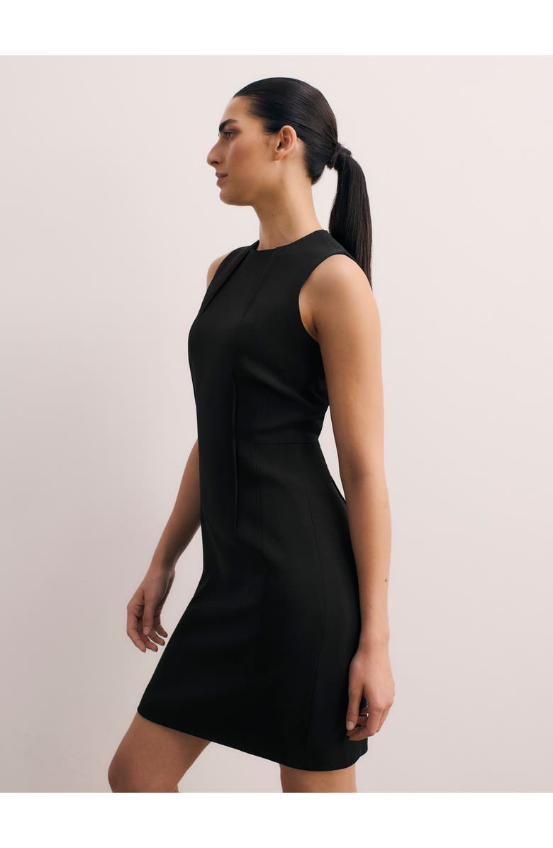The Fold Sanmero Clever Crepe Dress, Alternate, color, Black