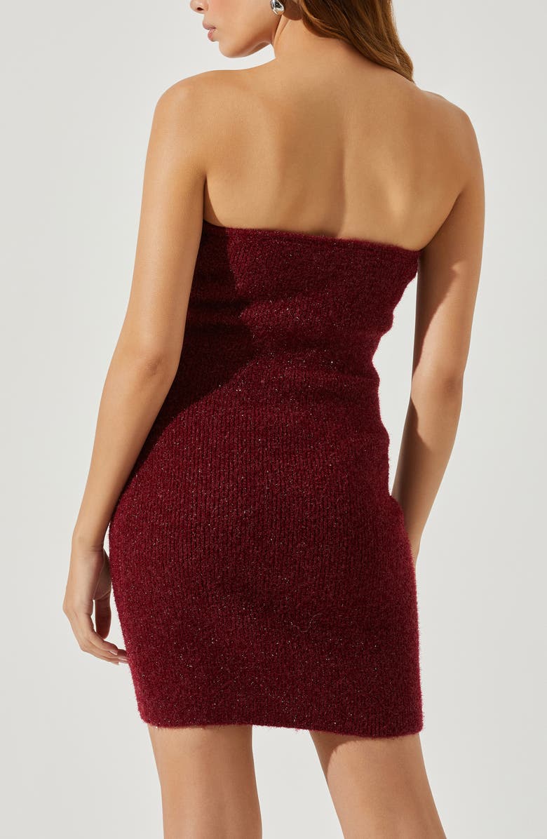 ASTR the Label Tamara Sweater Dress with Shrug, Alternate, color, Wine