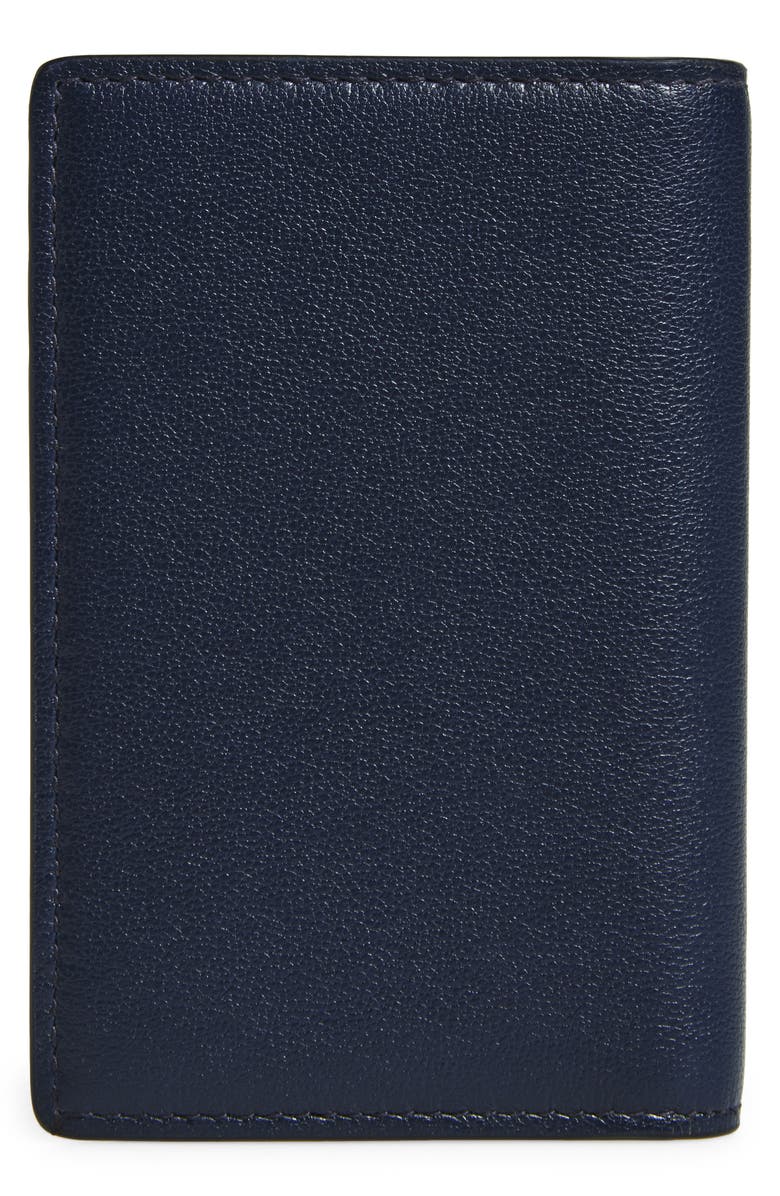 Dolce&Gabbana Vit.Cali Leather Card Holder, Alternate, color, 80658 Blue Scuro