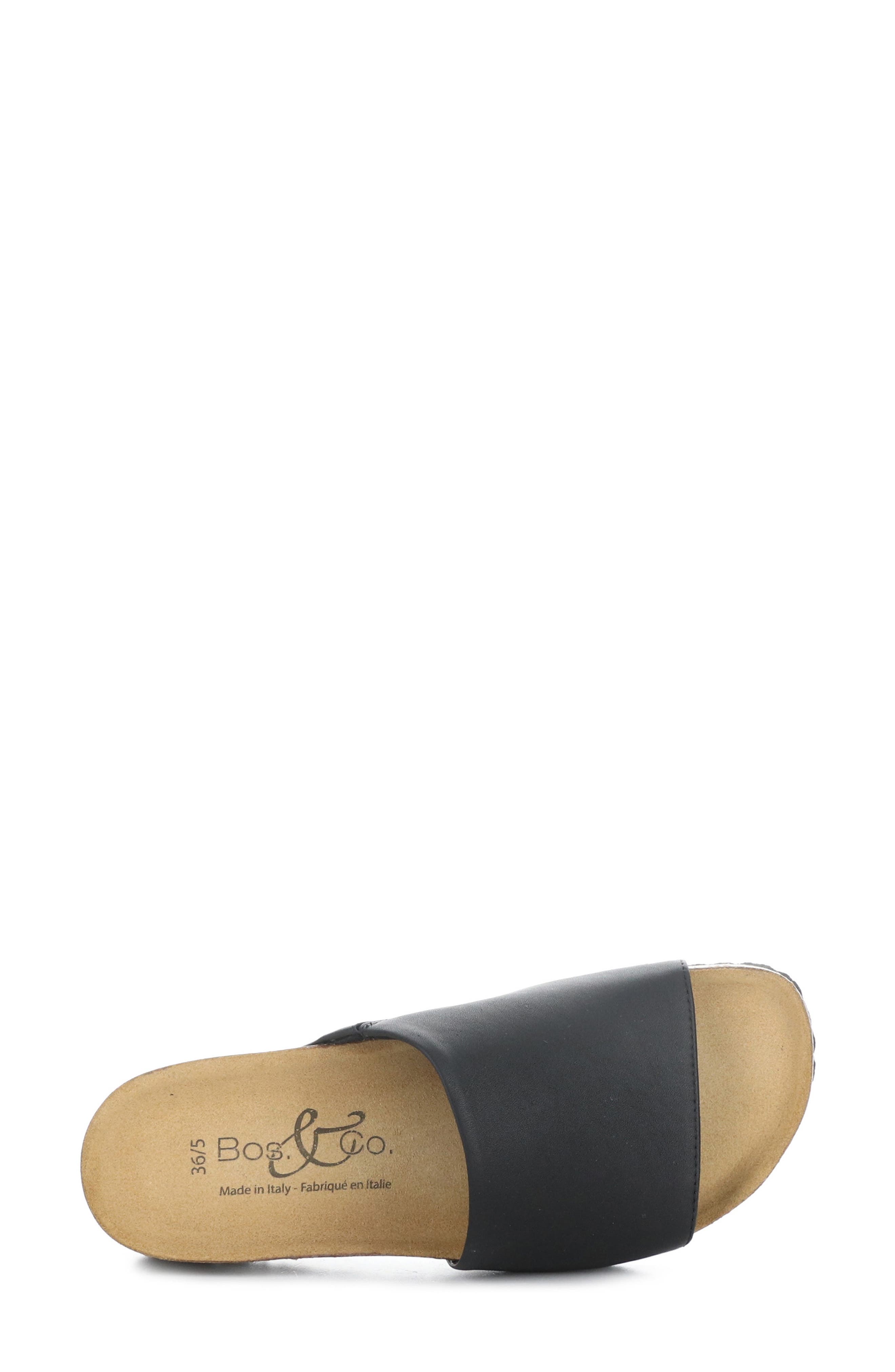 Bos. & Co. Lux Slide Sandal, Alternate, color, Black