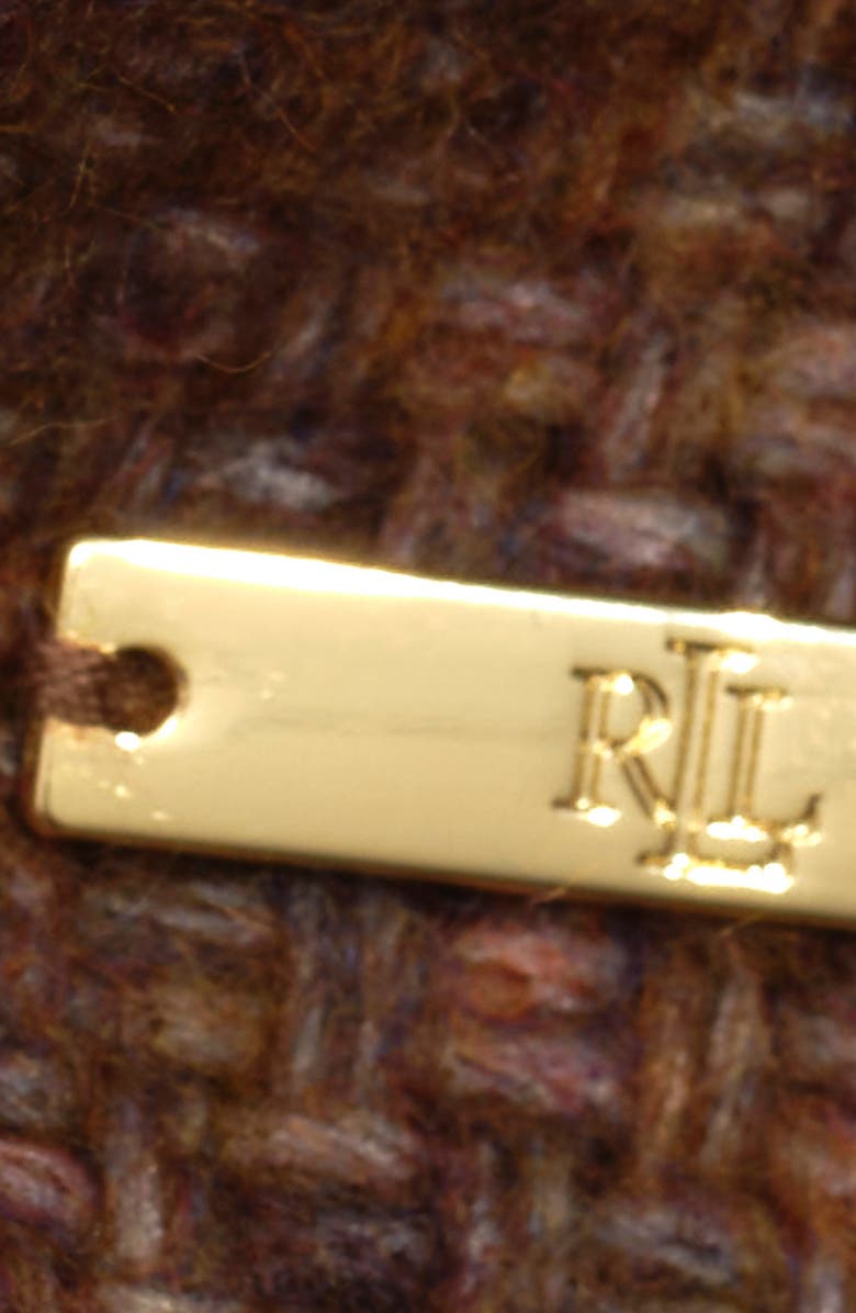 Lauren Ralph Lauren Soft Basket Weave Scarf, Alternate, color, Warm Brown Heather