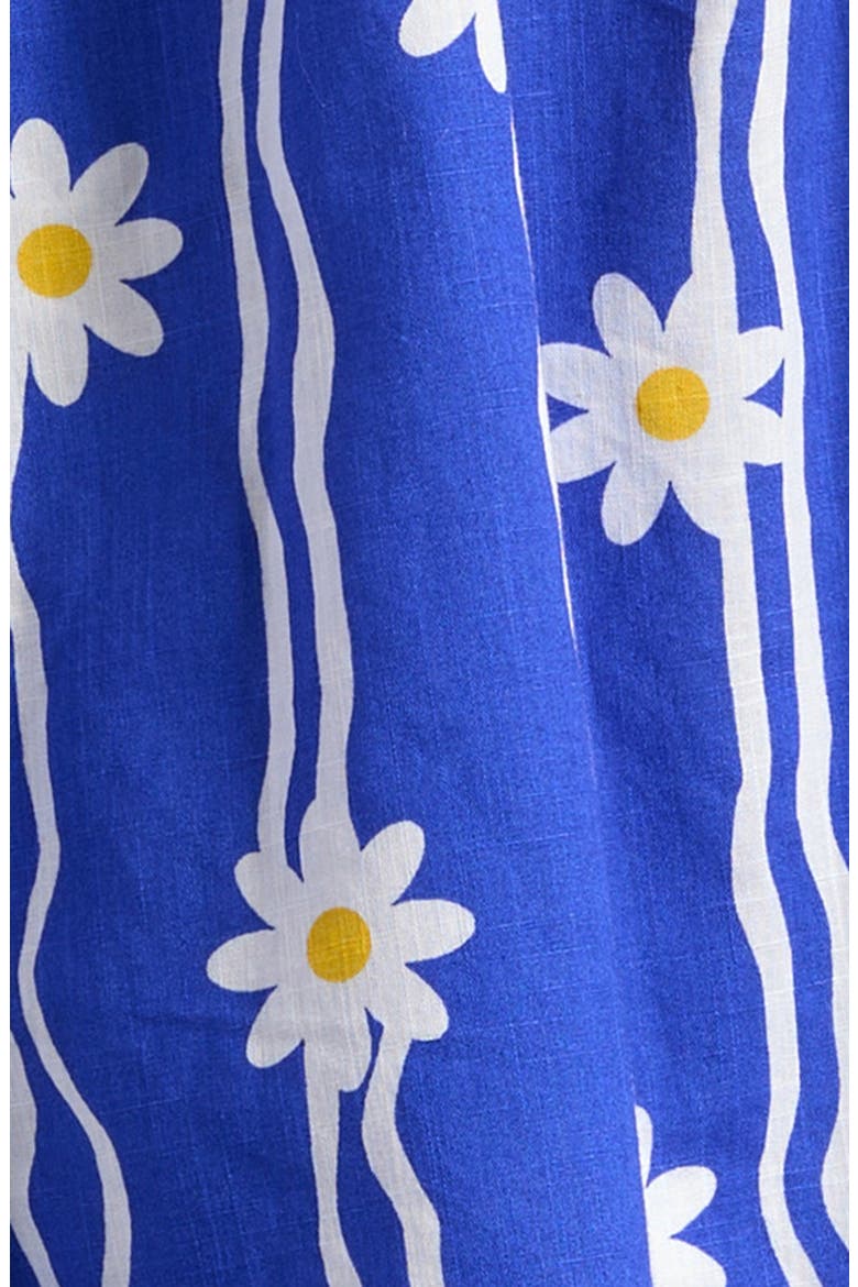 Kids' Daisy Print Cotton Romper, Alternate, color, BLUE