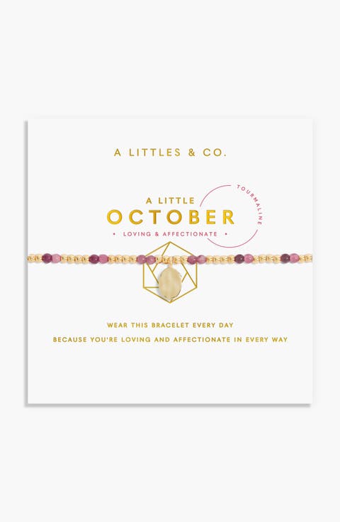Birthstone A Little Bracelet in Gold-Tone Plating