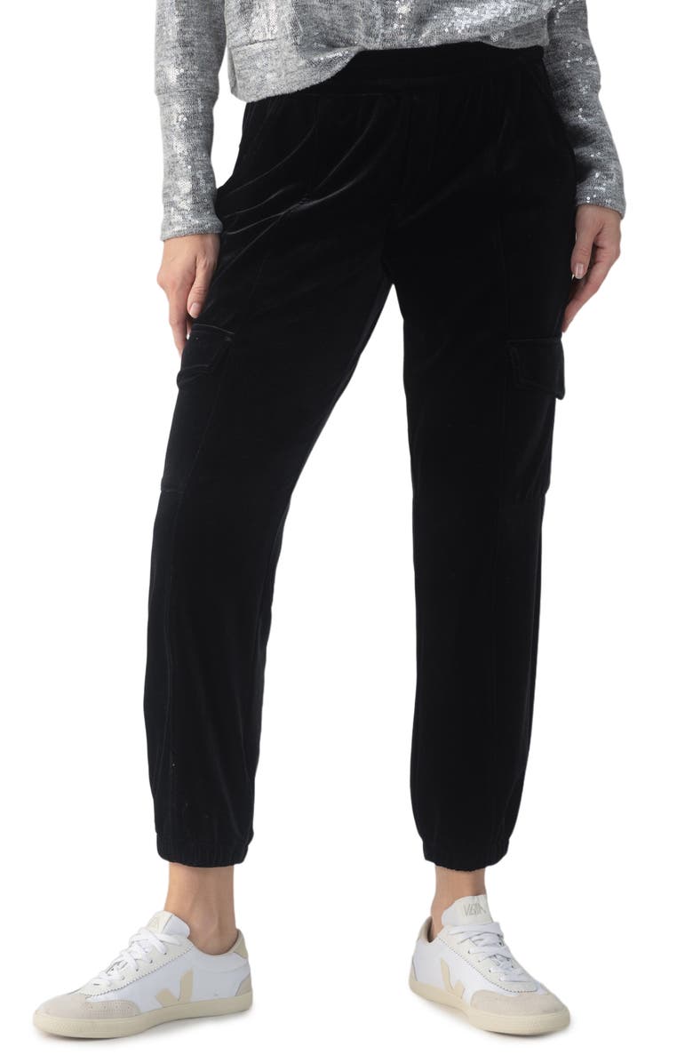 Sanctuary Rebel Relaxed Velvet Joggers, Main, color,