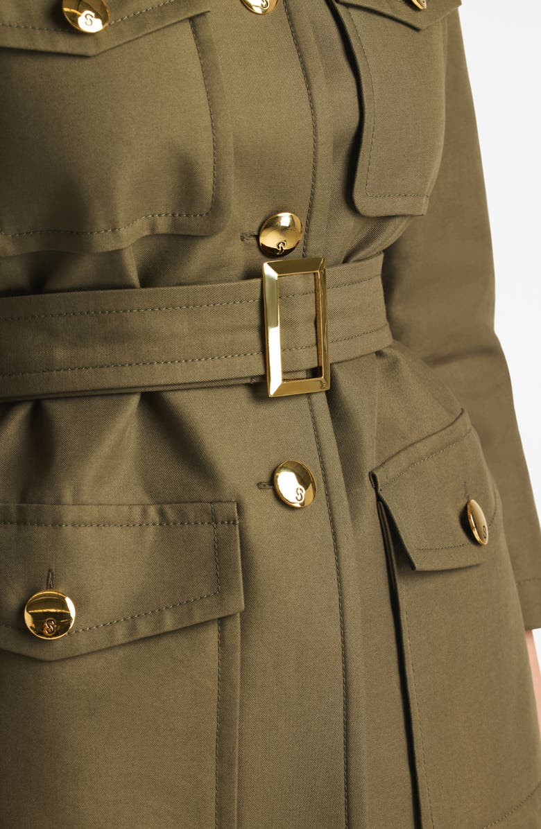 ST. JOHN Belted Compact Gabardine Jacket, Alternate, color, 