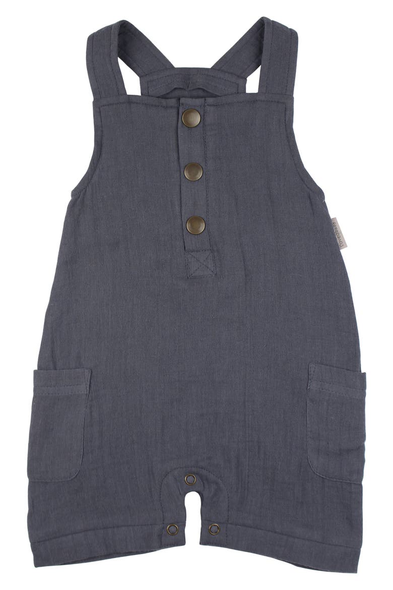 Cuff Organic Cotton Short Overalls, Main, color, DUSK