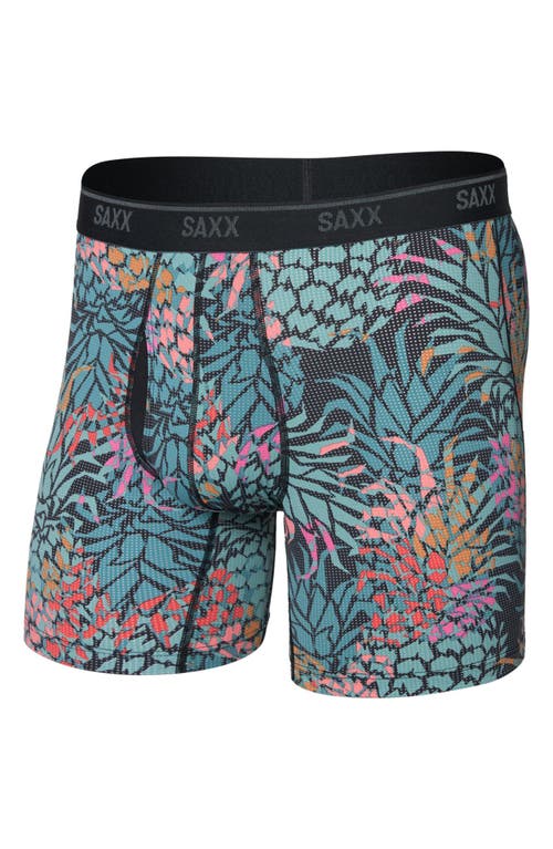 Saxx Quest Quick Dry Mesh Slim Fit Boxer Briefs In Blue