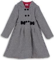 JOE-ELLA Kids' Houndstooth Holiday Coat