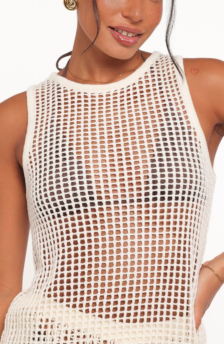 Petal & Pup Lorna Open Stitch Tank, Alternate, color, Off White