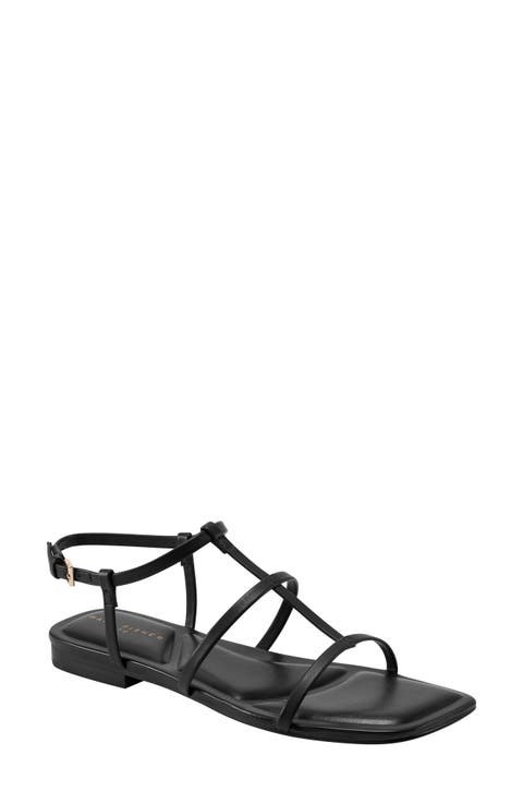 サンダル・ミュール Square Toe Strappy Sandals White Meadow Strappy Toe Ring Sandals - CHARLES & KEITH HU