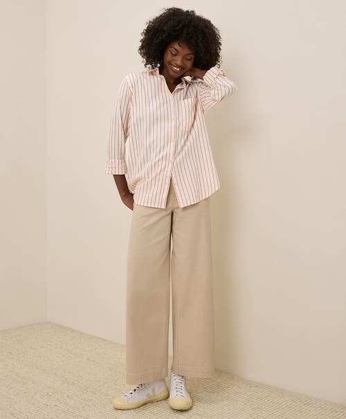 Pact Organic Cotton Sunset Lightweight Cotton Classic Shirt In Zuma Stripe