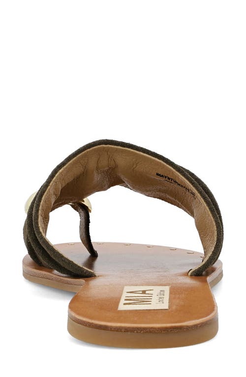 Mia Tiffani Slide Sandal In Khaki