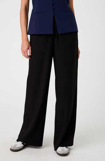 Pull On Wide Leg Crepe Pants