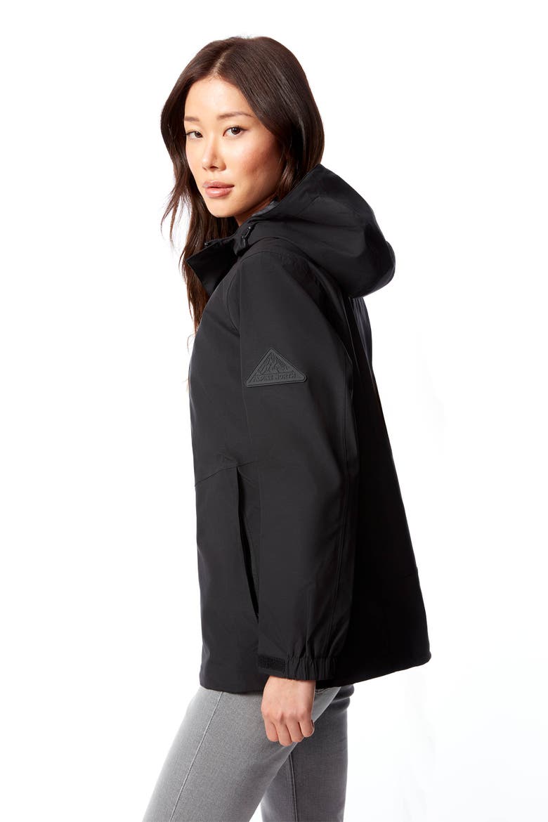 Tahsis - Plus Size Lightweight Waterproof Shell Rain Jacket, Alternate, color, Black