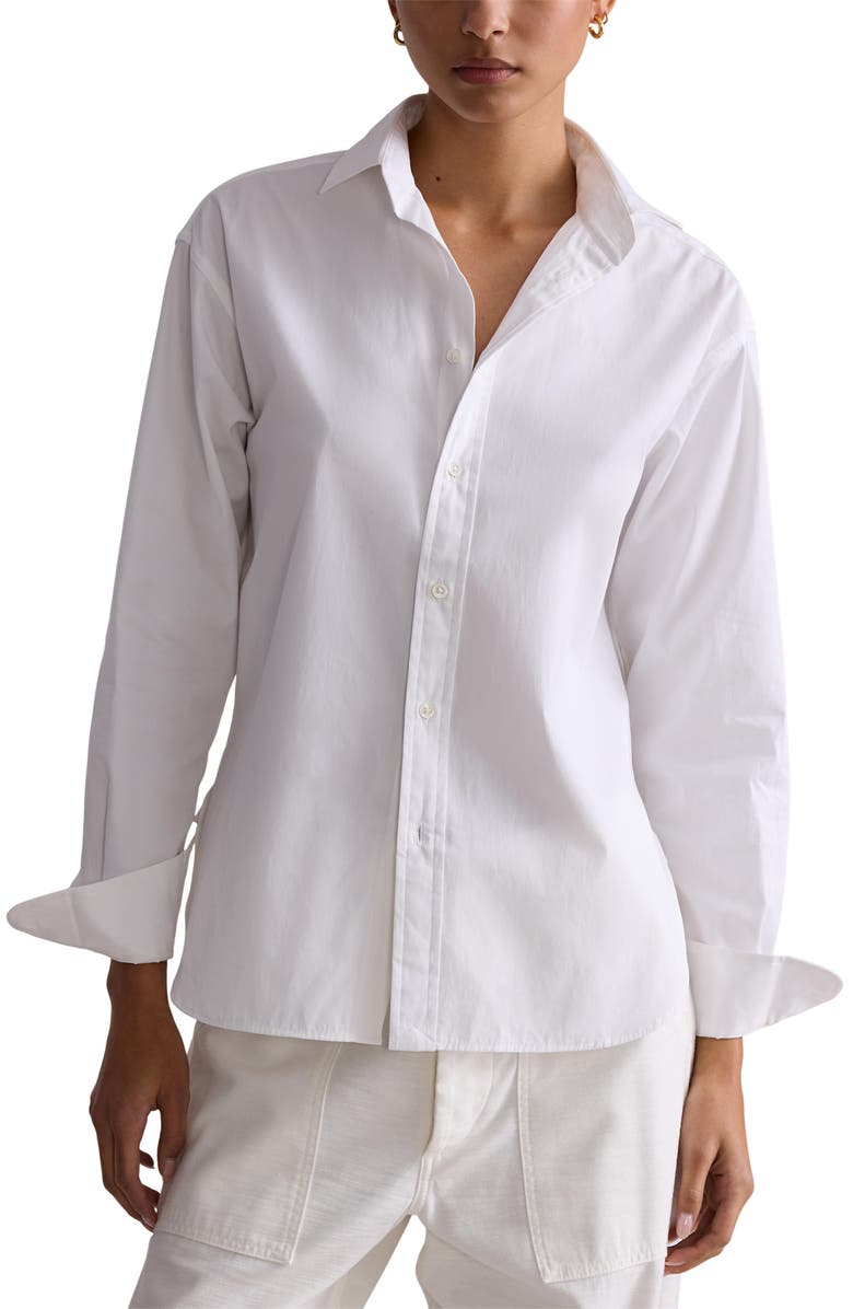 Polo Ralph Lauren Relaxed Fit Cotton Button-Up Shirt, Main, color, White