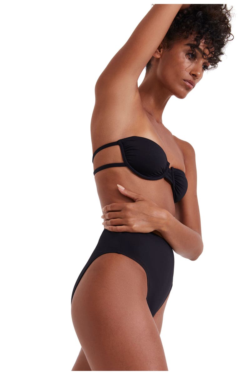 Flirtt Gottex Solid Underwire Back Strap Bikini Top, Alternate, color,