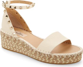Valentino Garavani Rockstud Espadrille Platform Wedge Sandal Valentino Garavani Rockstud Espadrille Platform Wedge Sandal