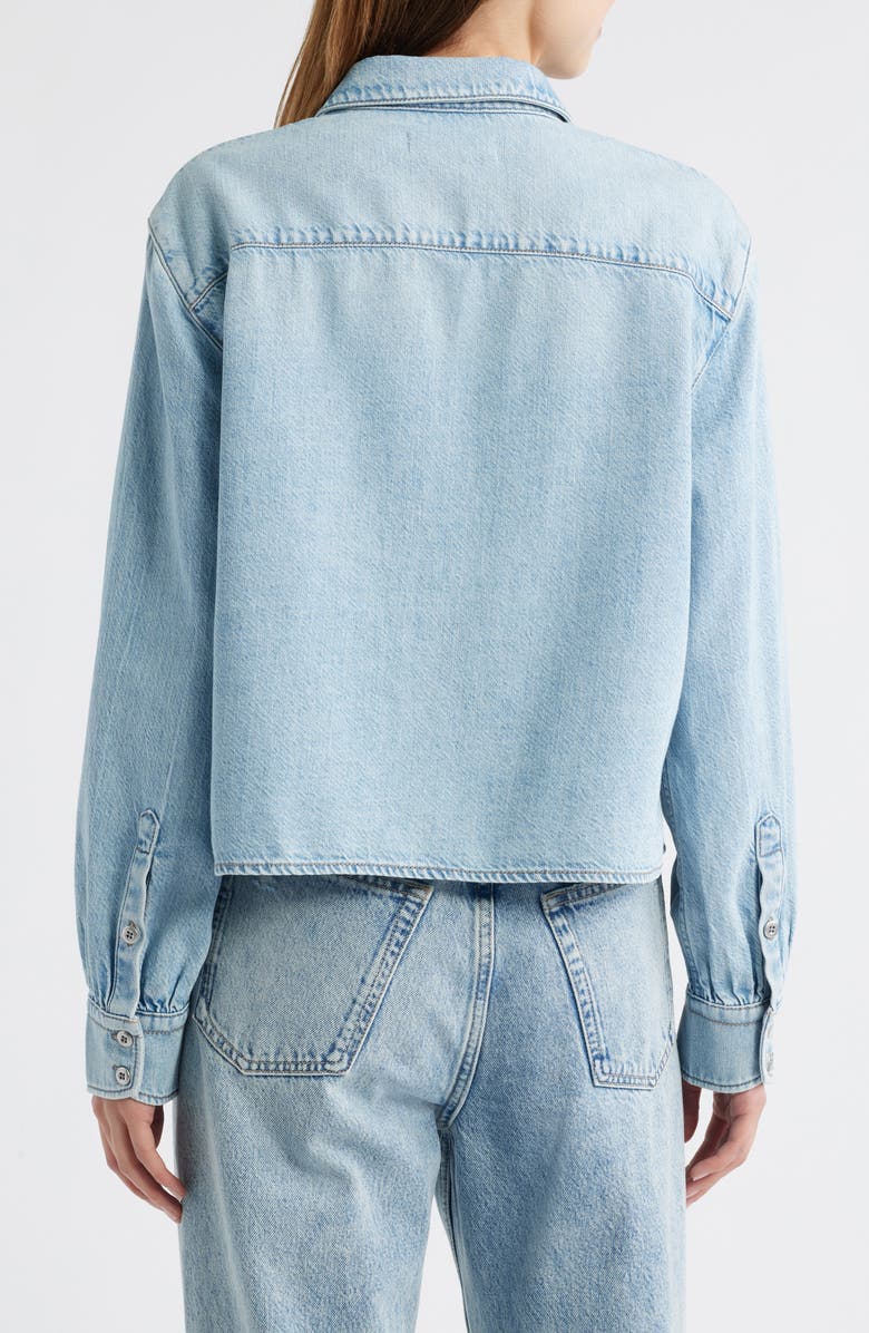 rag & bone Maxine Crop Denim Shirt, Alternate, color, 