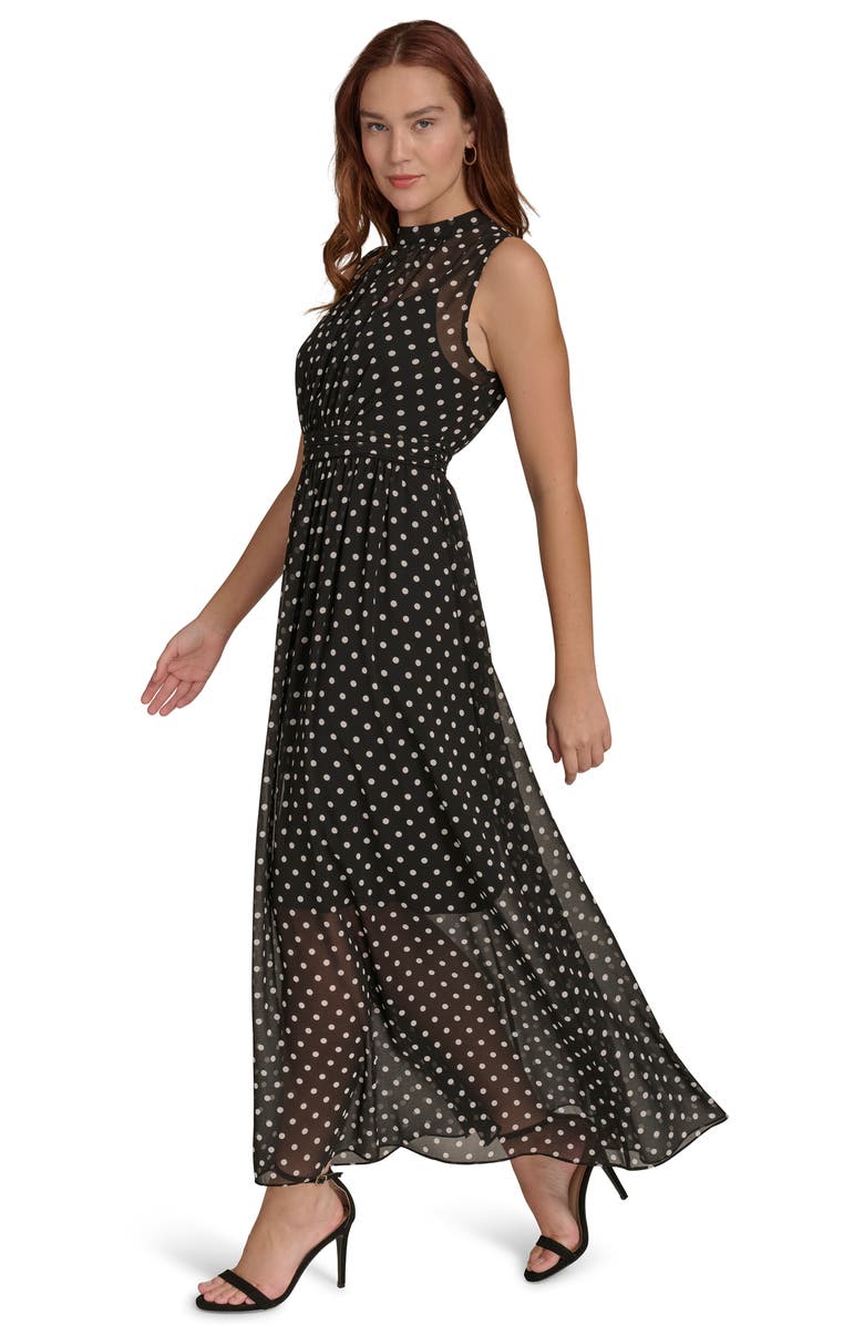 Tommy Hilfiger Sleeveless Polka Dot Maxi Dress, Alternate, color, 