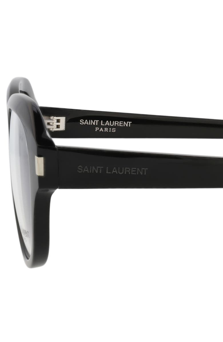 Saint Laurent 57mm Oval Optical Glasses, Alternate, color,