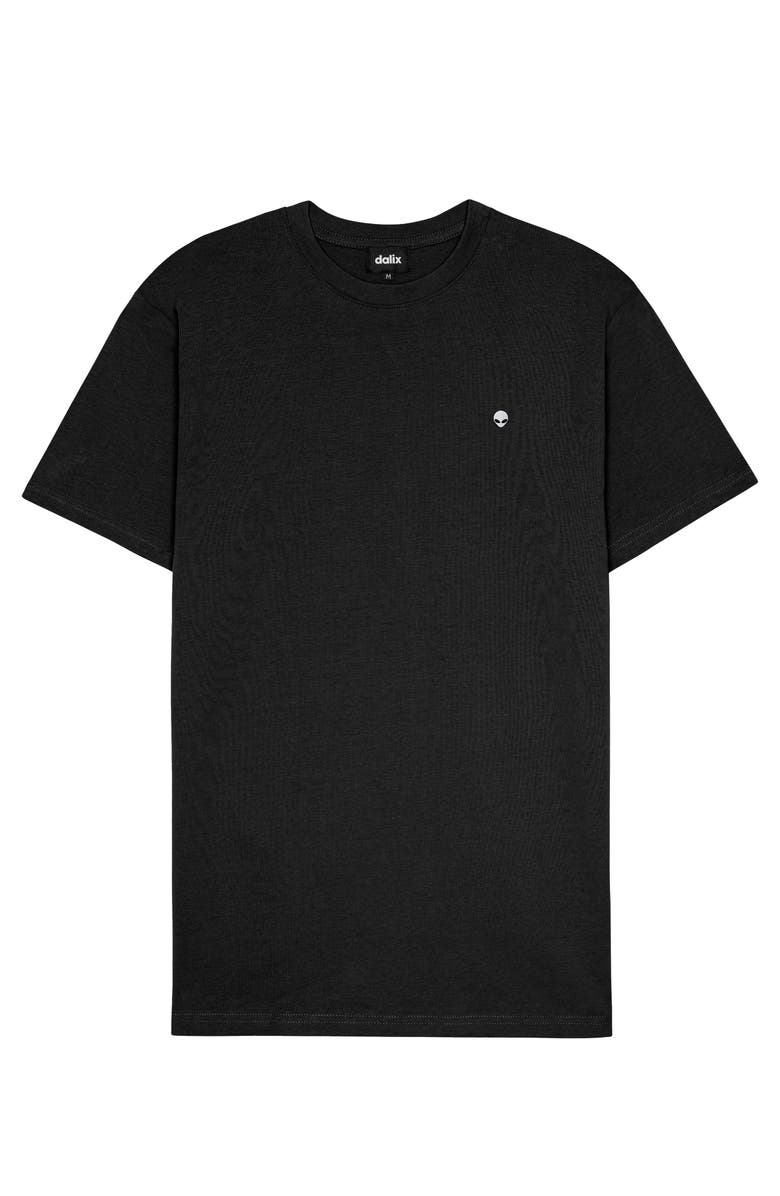 Dalix Mens Lil Alien Soft Heavyweight Tee, Main, color, Black