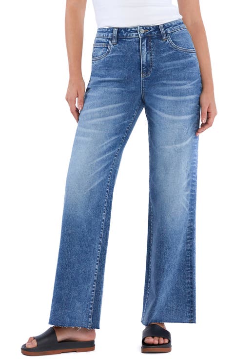 Nora Raw Hem Relaxed Wide Leg Jeans