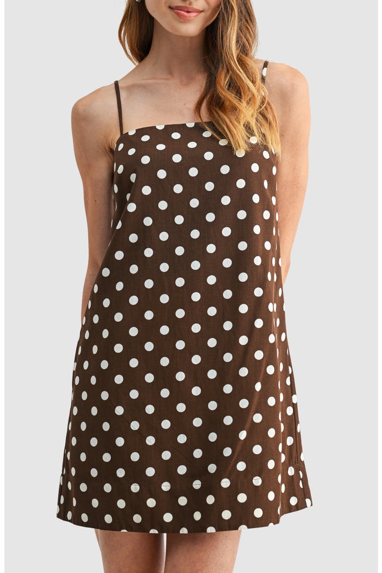 brown polka dot shift dress Talbots Brown Polka Dot Pure Silk Sleeveless Midi Shift Dress Women's Sz 8