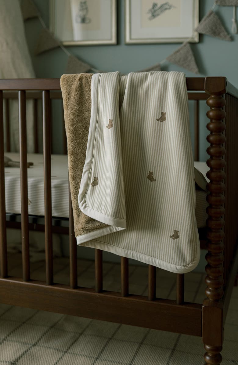 Oilo Organic Cotton Cuddle Blanket, Alternate, color, Eggshell