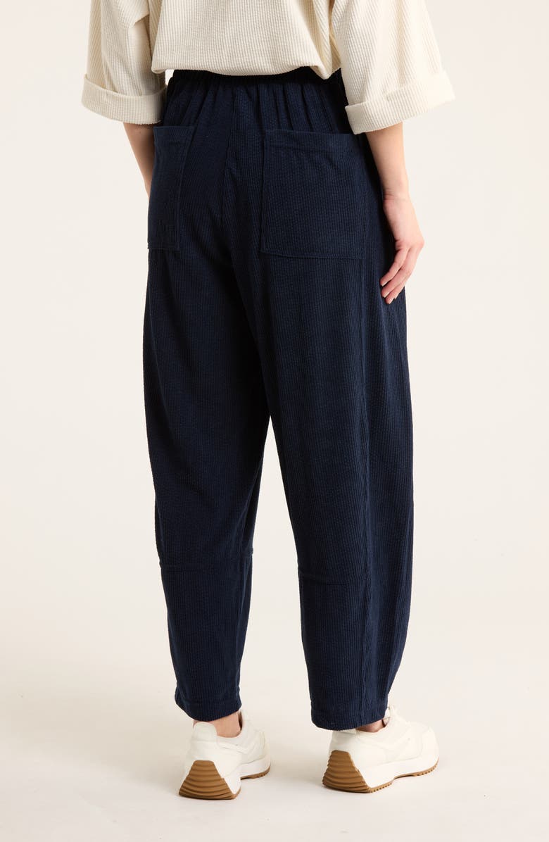 MAX STUDIO Barrel Leg Corduroy Pants, Alternate, color, Navy