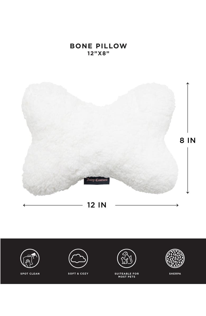 Juicy Couture Plush Throw & Fleece Pillow Set, Alternate, color, Grey/White