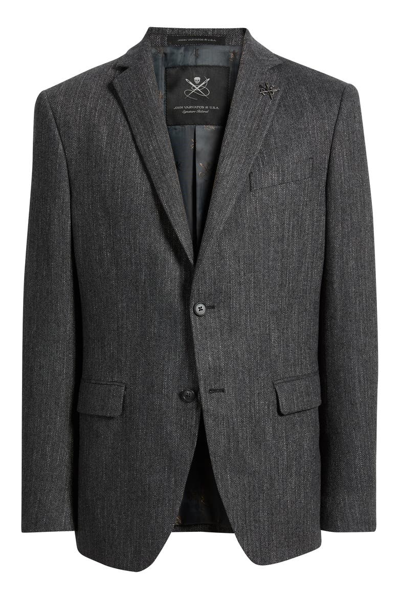 Bleecker Sport Coat, Alternate, color, BLACK GREY