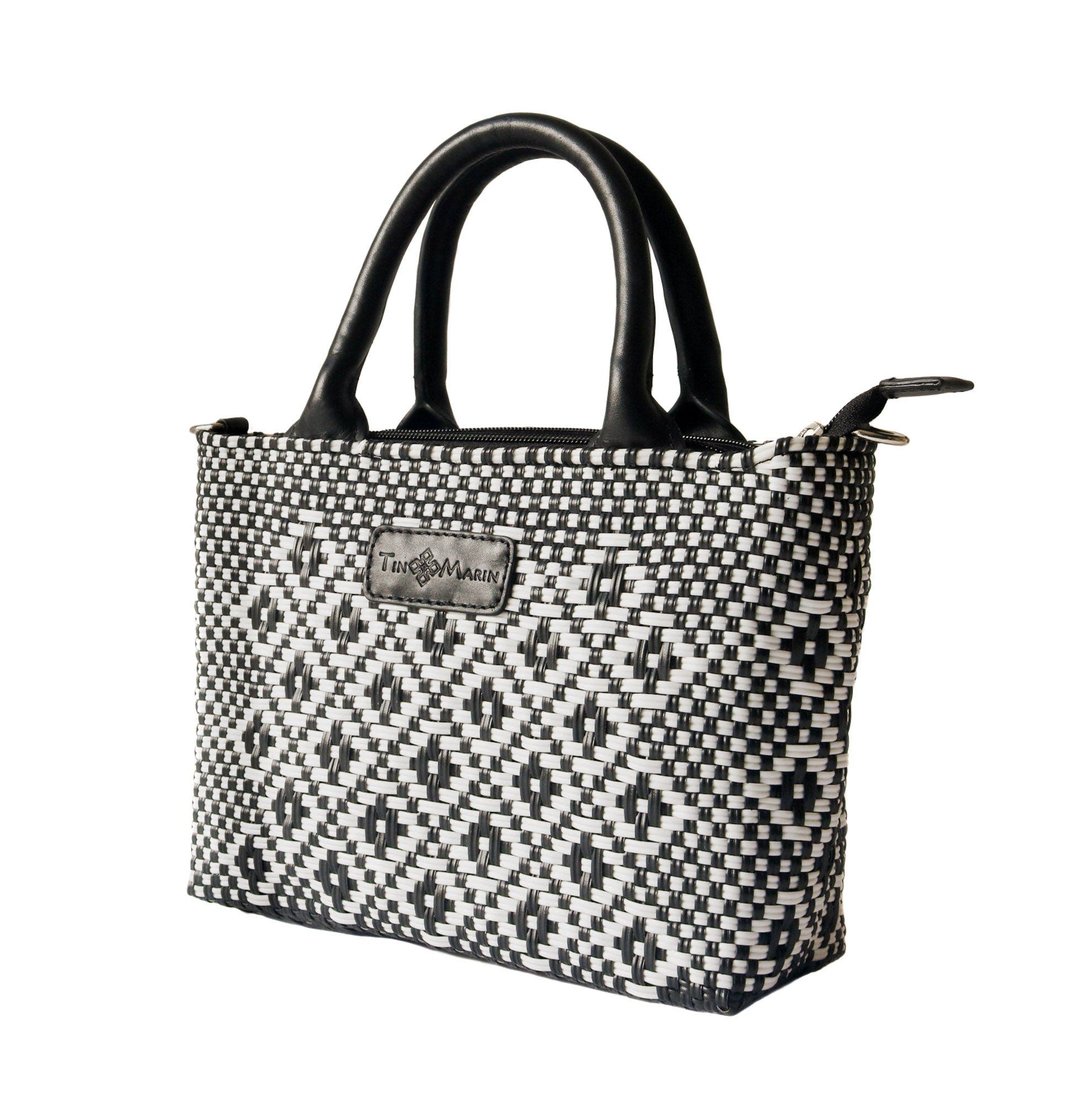 Tin Marin Panda Small Woven Crossbody Bag, Alternate, color, Black