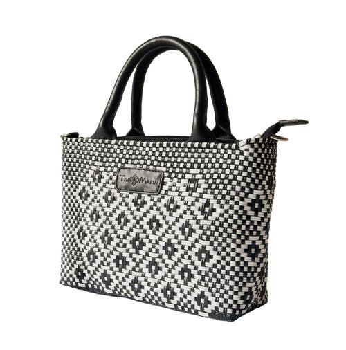 Tin Marin Panda Small Woven Crossbody Bag In Black