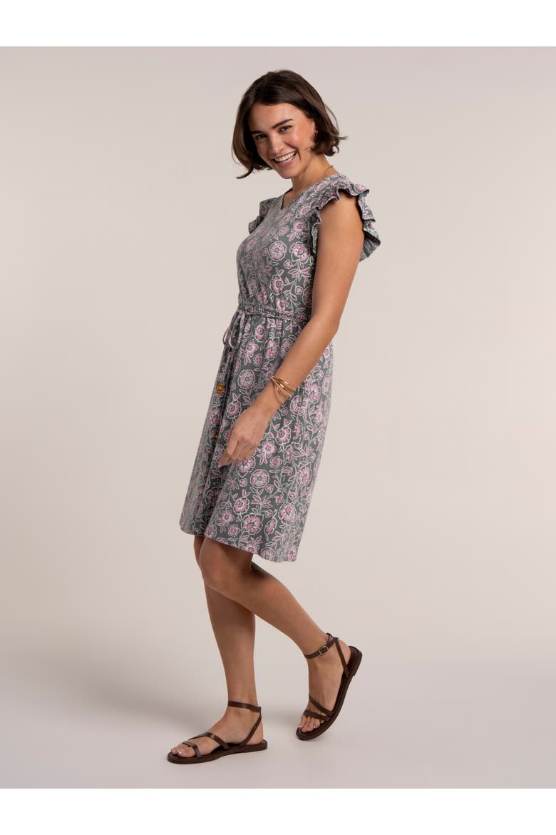 Manoela Floral Print Dress, Alternate, color, Khaki