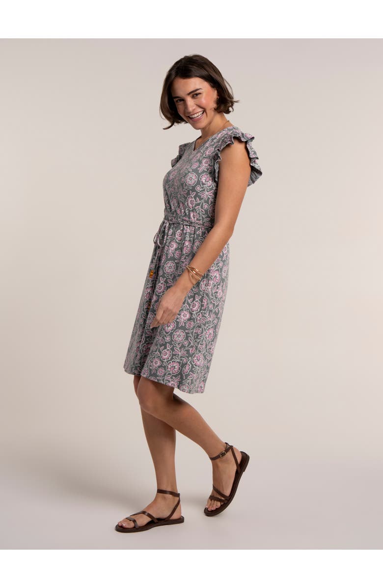 Brakeburn Manoela Floral Print Dress, Alternate, color, Khaki