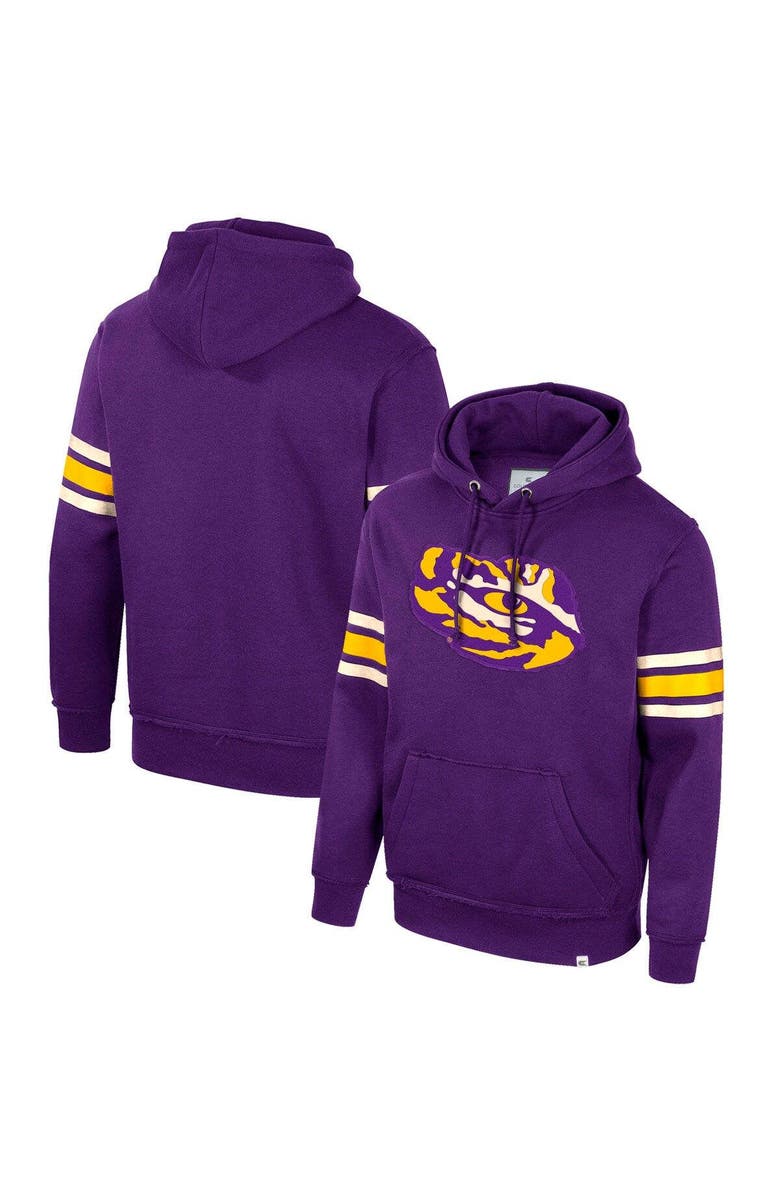 COLOSSEUM Men's Colosseum Purple LSU Tigers Saluting Pullover Hoodie, Main, color, Purple